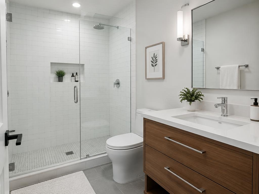 Freshly cleaned bathroom