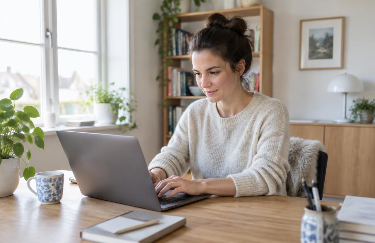Team member planning tasks on a laptop