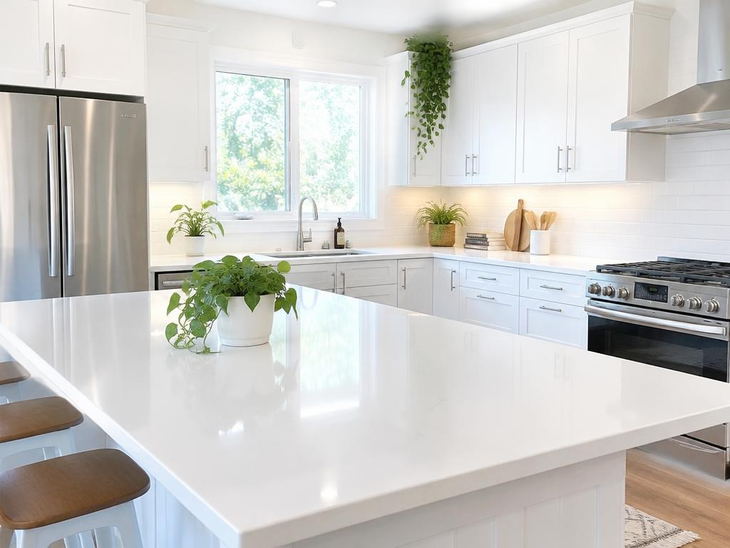 Quartz counters & range hood