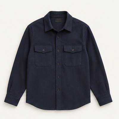 Navy Twill Overshirt