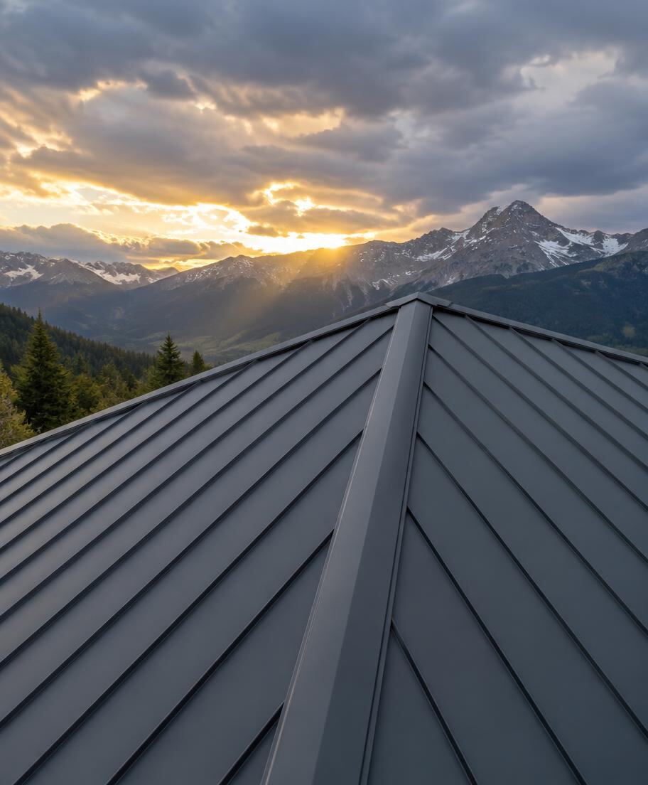 Standing seam metal by Ironpeak Roofing Co.